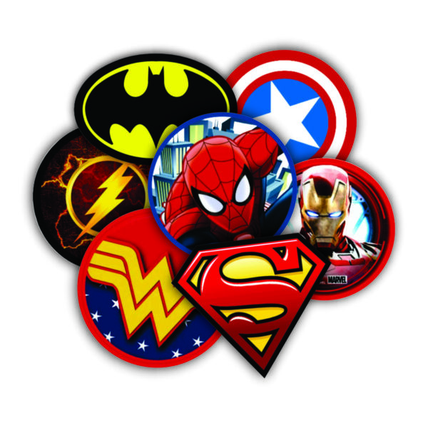 Super Heróis<br>    (Grande -3,5 cm)<br>     Unidade