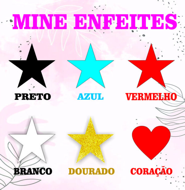 Mini enfeite - pacote com 20 unidades