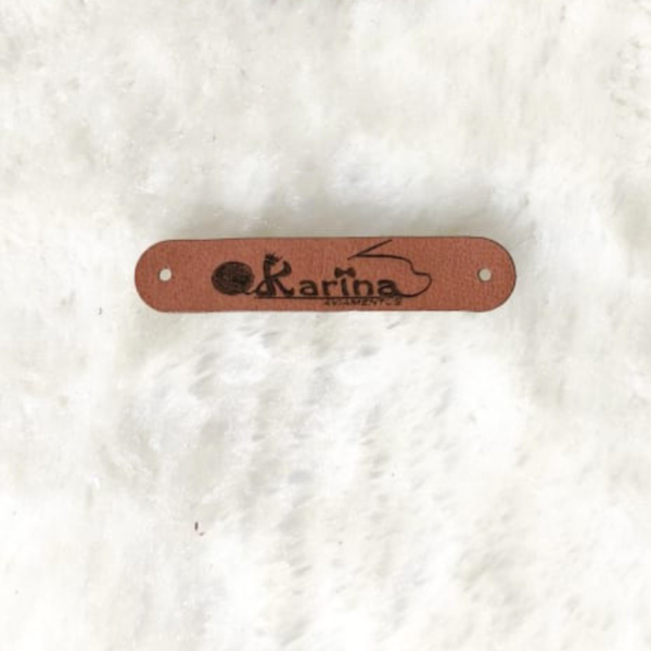 Etiqueta de Couro Síntetico Personalizada - 100 unidades - Image 3