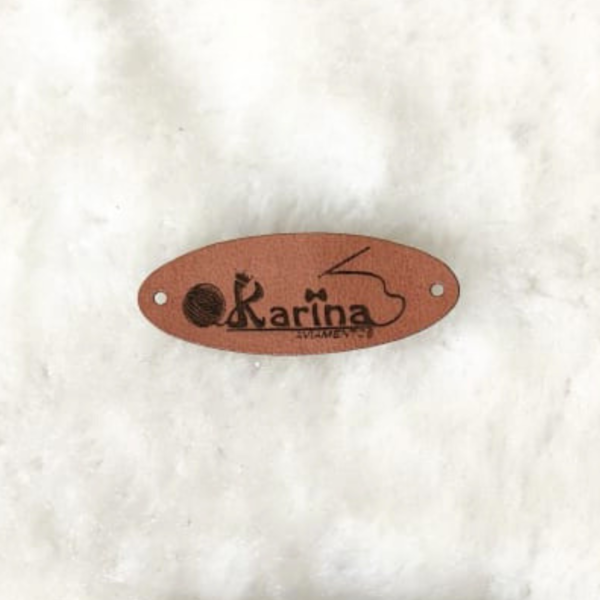 Etiqueta de Couro Síntetico Personalizada - 100 unidades - Image 2