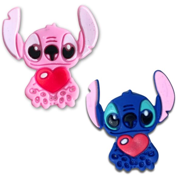 Aplique de Emborrachado Stitch e Angel (Unidade)